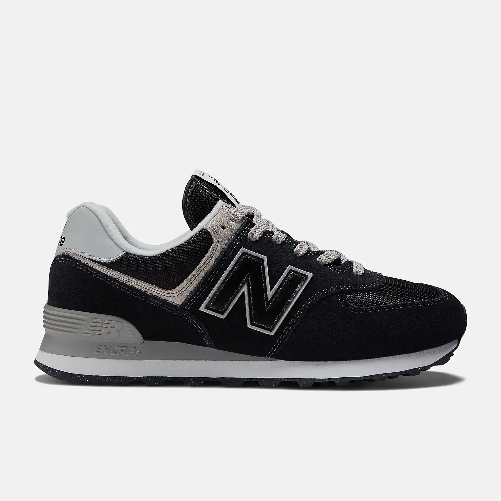 New Balance Men's 574 Core Shoes - Black/White