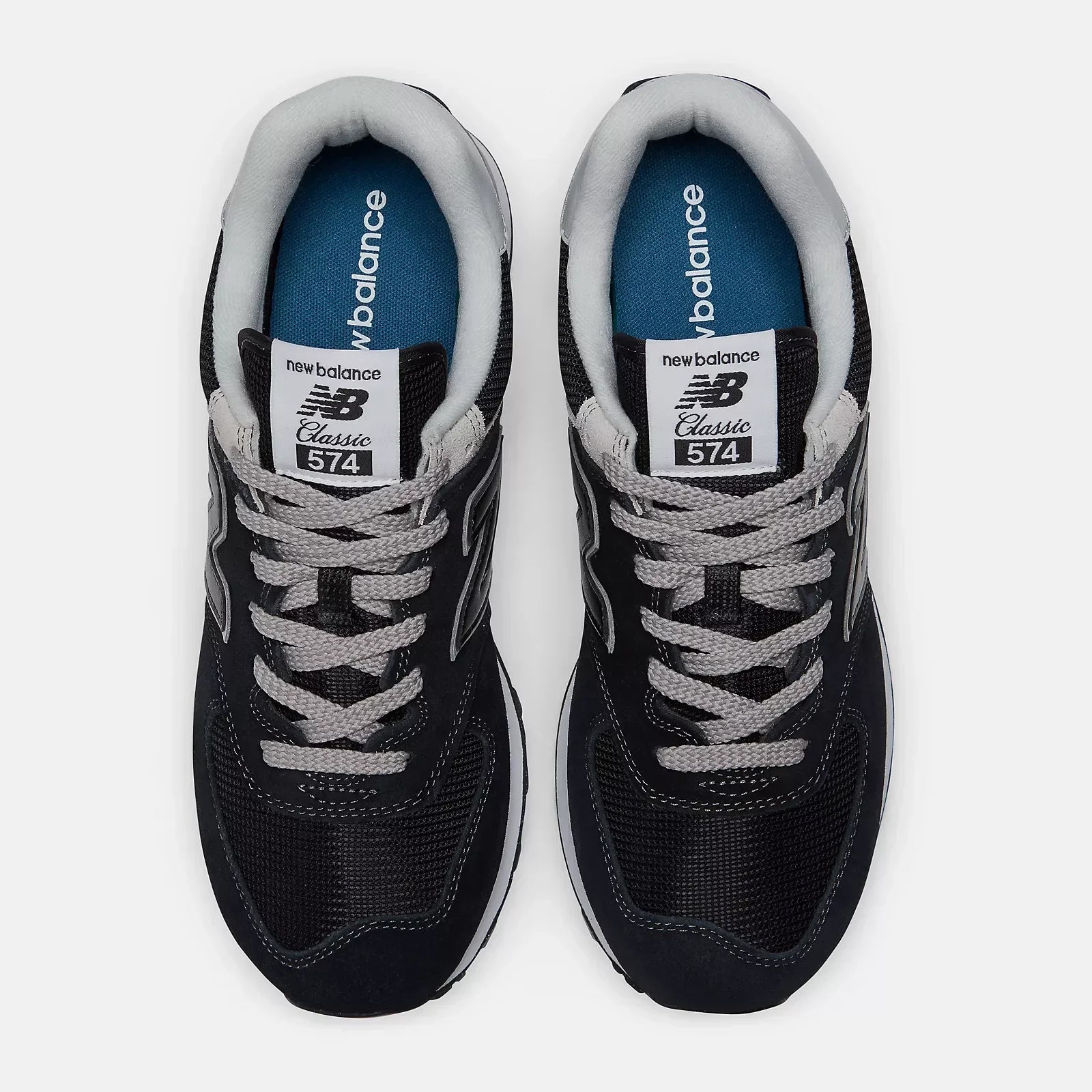 New Balance Men's 574 Core Shoes - Black/White