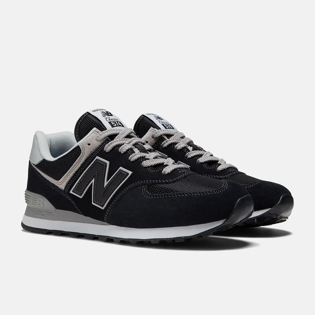 New Balance Men's 574 Core Shoes - Black/White